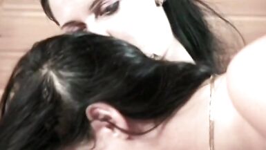 Threesome with fucking hot two sexy brunette - 3 image