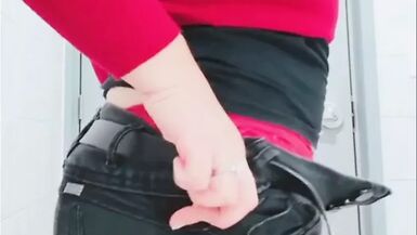 sexy mexican milf making stripteace show at her office