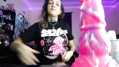 Taking PHAT dildo on webcam - 4 image