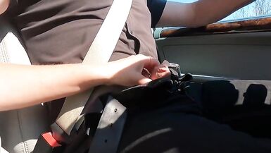 While driving my jsister erks my cock to make me hard - 2 image