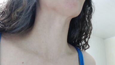 Touching sexy huge female adam's apple - 13 image