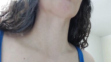 Touching sexy huge female adam's apple - 14 image