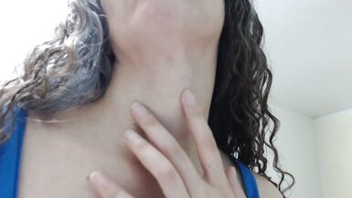 Touching sexy huge female adam's apple - 4 image