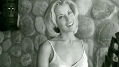 Blonde and redhead lesbo fucking outdoors with a strap on