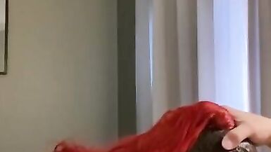 Lipstick on Ebony Mermaid gets on Huge Cock during blowjob - 6 image