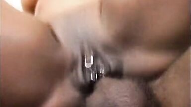 Nice boobs black bitch in bed gets cum after riding hot cock - 15 image