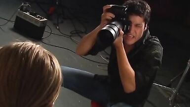 Male photographer takes pictures of five blondes fucking