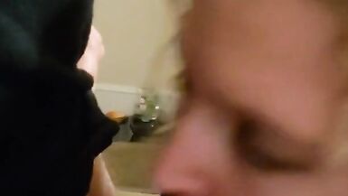 Sucking my man's banana while he cooks us some banana pancakes - 10 image