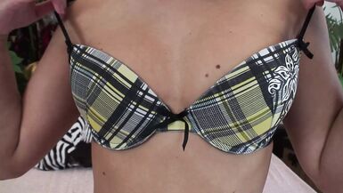 Bikini babe balls licking and cum on face - 1 image