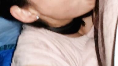 Asian Wife Fingering Her Hairy Pussy and Blowjob Cumshot - 5 image