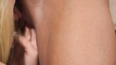 Lusty blond gets pleasure with nympho MILF and toys - 4 image