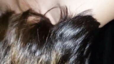 Asian Wife MILF Masturbating Her Tits and Hairy Pussy - 7 image