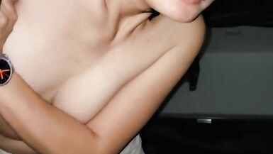 Asian Wife MILF Masturbating Her Tits and Hairy Pussy - 8 image
