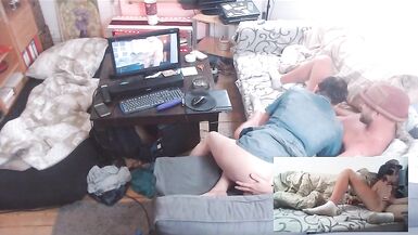 My stepmom caught me jerking off to family porn - 10 image