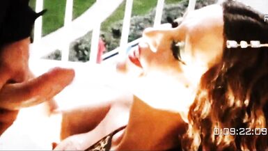 Milf in Lingerie Fucked on Vacation Outside on a Hotel Balcony - 15 image