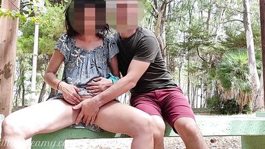 Pussy flash - A stranger caught me masturbating in the park and help me orgasm - MissCreamy - 9 image