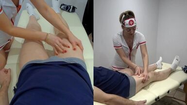 Sexy nurse is treating my ankle - 1 image