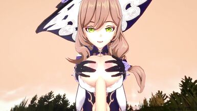 Genshin Impact: Lisa BlowJob And TitJob CumShot Hentai - 13 image