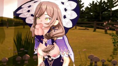 Genshin Impact: Lisa BlowJob And TitJob CumShot Hentai - 5 image