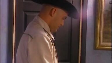Blonde slut in nurse outfit gets fucked by bald cowboy - 5 image