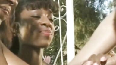 Double Choclate Ebony MILF Handjob 3some For Horny - 10 image