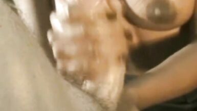 Double Choclate Ebony MILF Handjob 3some For Horny - 8 image