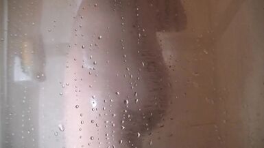 Me taking a shower while hubby films. Watch till end for a special message! - 5 image