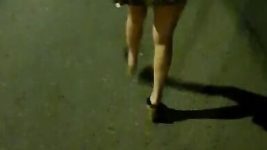 Naughty MILF peeing outdoors