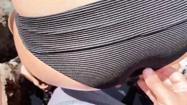 Sexy European tourist gets fucked on the beach by lifeguard - 8 image