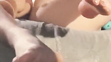 Wife fucking pussy and ass with dildos - 9 image