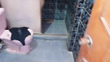 Spying on my STEPMOTHER while she's taking a bath when I come in she asks me to help her dry it ends up sucking my COCK - 2 image