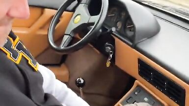 Guy took a girl for a ride in his ferrari and got nice blowjob - 5 image