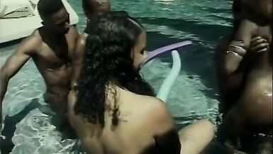 A pool party turns into a hardcore fuck orgy - 4 image