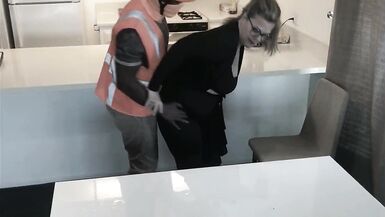 Horny Housewife Cheats With Black Construction Worker - 2 image