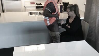 Horny Housewife Cheats With Black Construction Worker - 4 image
