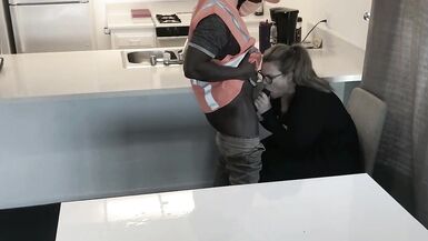 Horny Housewife Cheats With Black Construction Worker - 5 image