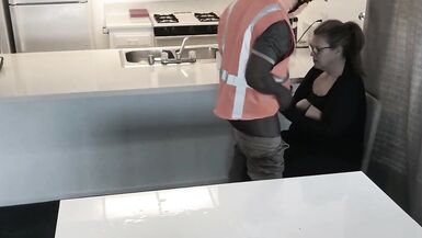 Horny Housewife Cheats With Black Construction Worker - 6 image