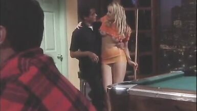 Busty blonde gets her asshole fingered and pool stick shoved - 6 image