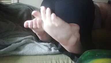 Bent over looking candid of toes - 14 image