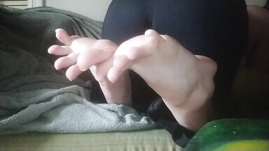 Bent over looking candid of toes - 9 image