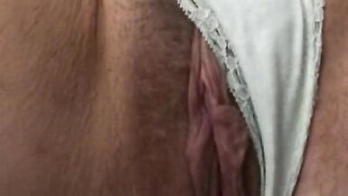 Wet Pussy Spread in Lace Panties American Milf 09 - 12 image