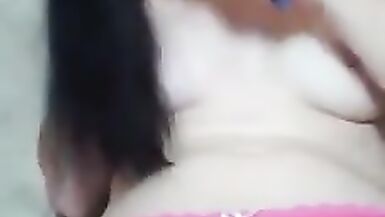 Hair brushing in pink thong - 2 image