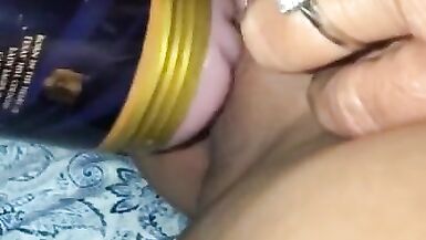 Juicy wet fleshlight tribbing pussy play - 15 image