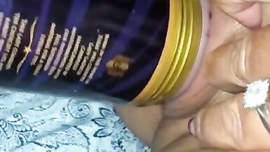 Juicy wet fleshlight tribbing pussy play - 6 image