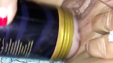 Juicy wet fleshlight tribbing pussy play - 8 image