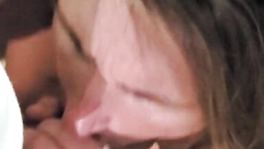 Hot Wife MILF takes a load all over her face - 15 image