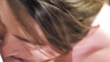 Hot Wife MILF takes a load all over her face - 9 image