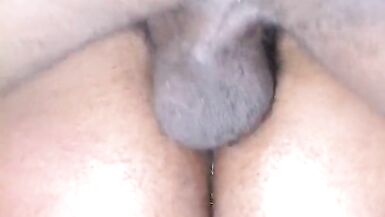Big tits black bombshell in fishnets enjoys anal and facial - 10 image