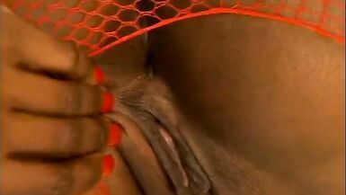 Black broad gets her ass and pussy stuffed with two cocks - 3 image