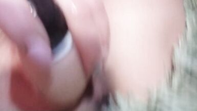 Amateur blonde sucking and fucking a big dildo - 15 image